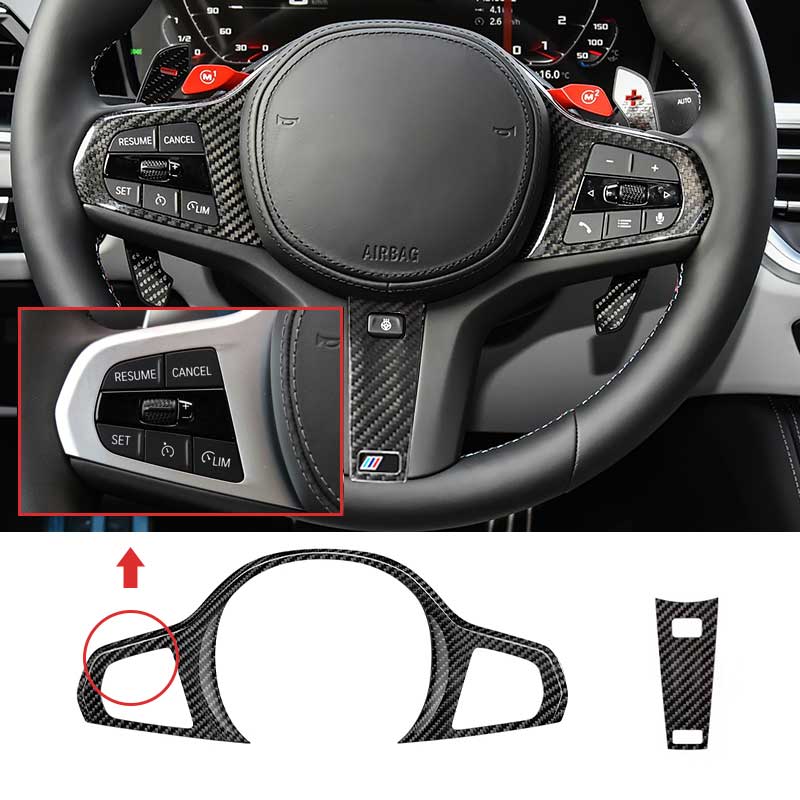Carbon Fiber Steering Wheel Cover - BMW G Series - LIGHTLANE