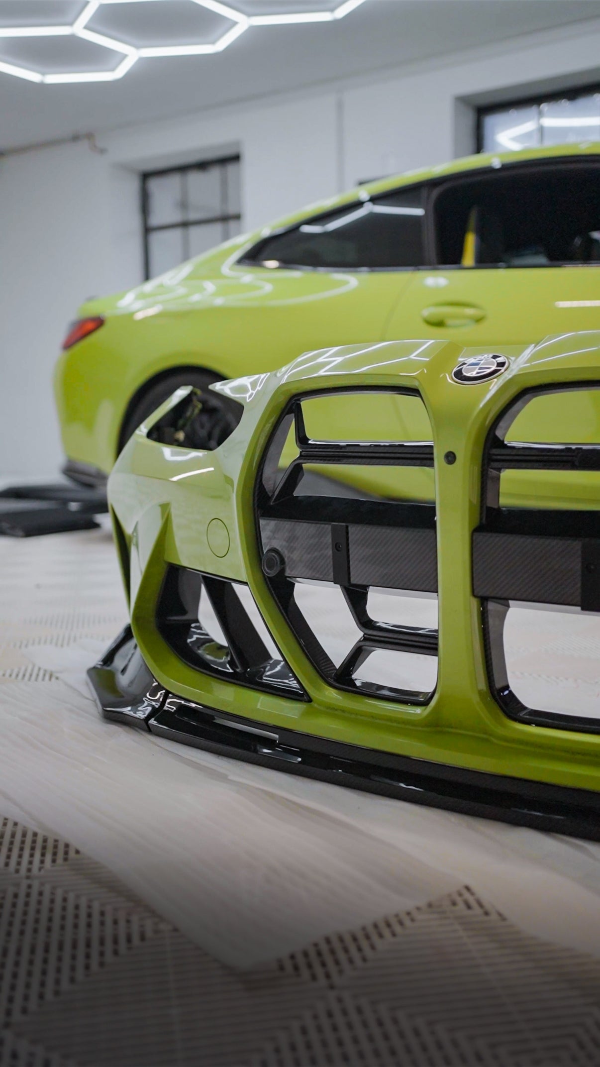 LIGHTLANE Carbon Fiber Front Spoiler for BMW 3 4 Series G80 G82 G83 M3 M4 - SEO Optimized English