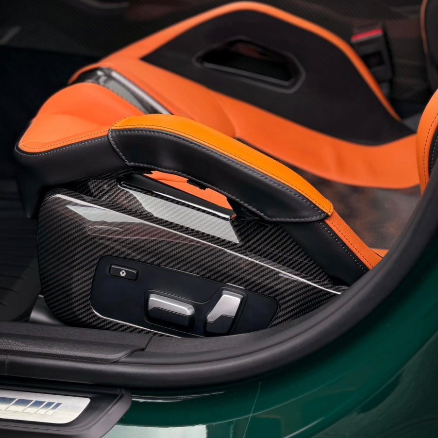 Carbon Fiber Seat Side Cover for BMW M G87 M3 G80 G81 M4 G82 G83 - Dry Carbon