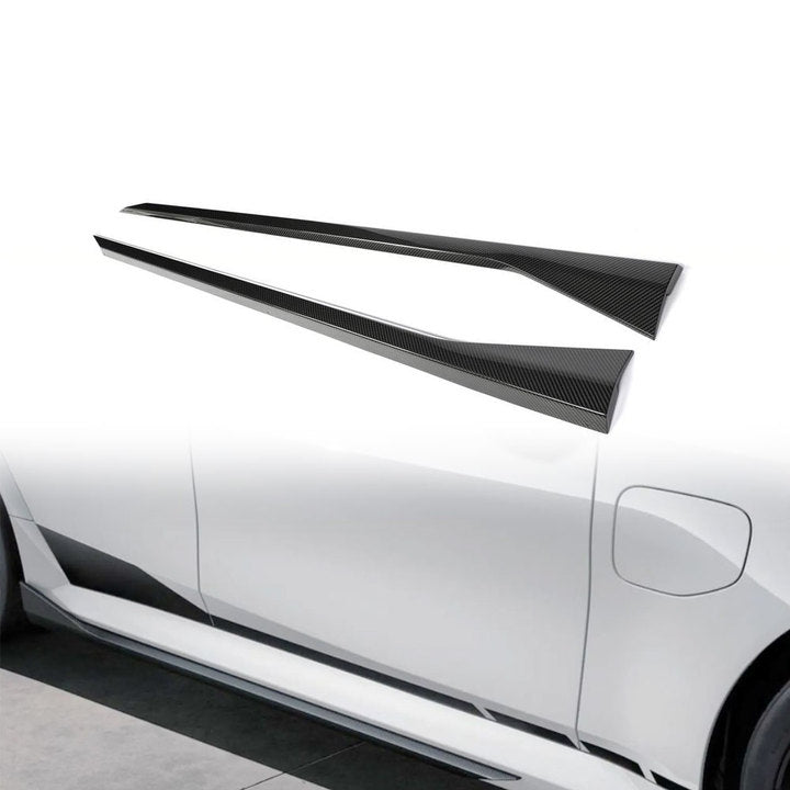 LIGHTLANE Factory Direct Dry Carbon Fiber G90 Side Skirts Add-on Body Kit for BMW G90 G99 M5 2025 - Made in China