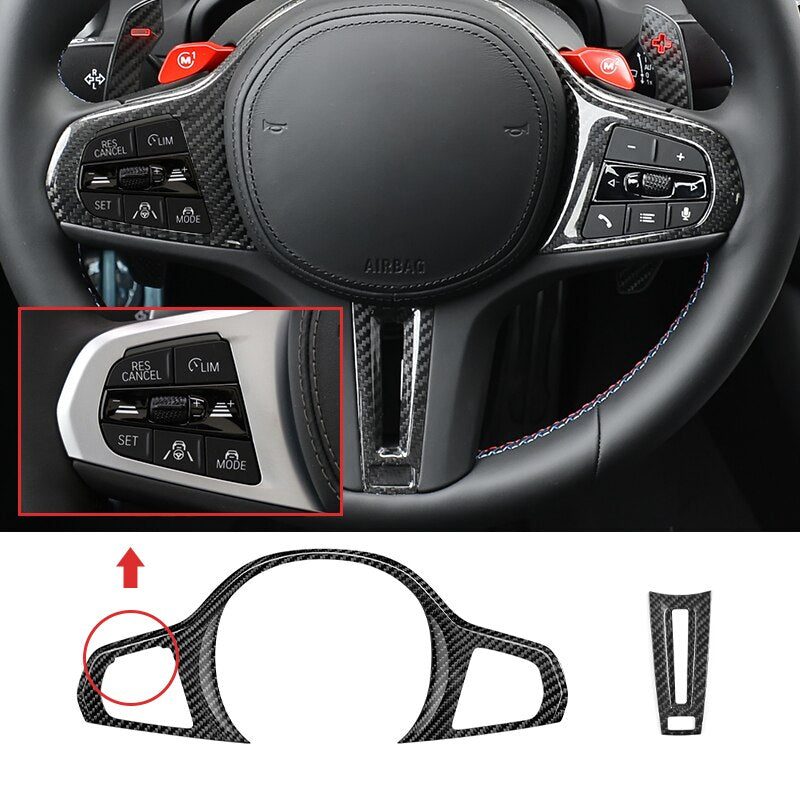 Carbon Fiber Steering Wheel Cover - BMW G Series - LIGHTLANE