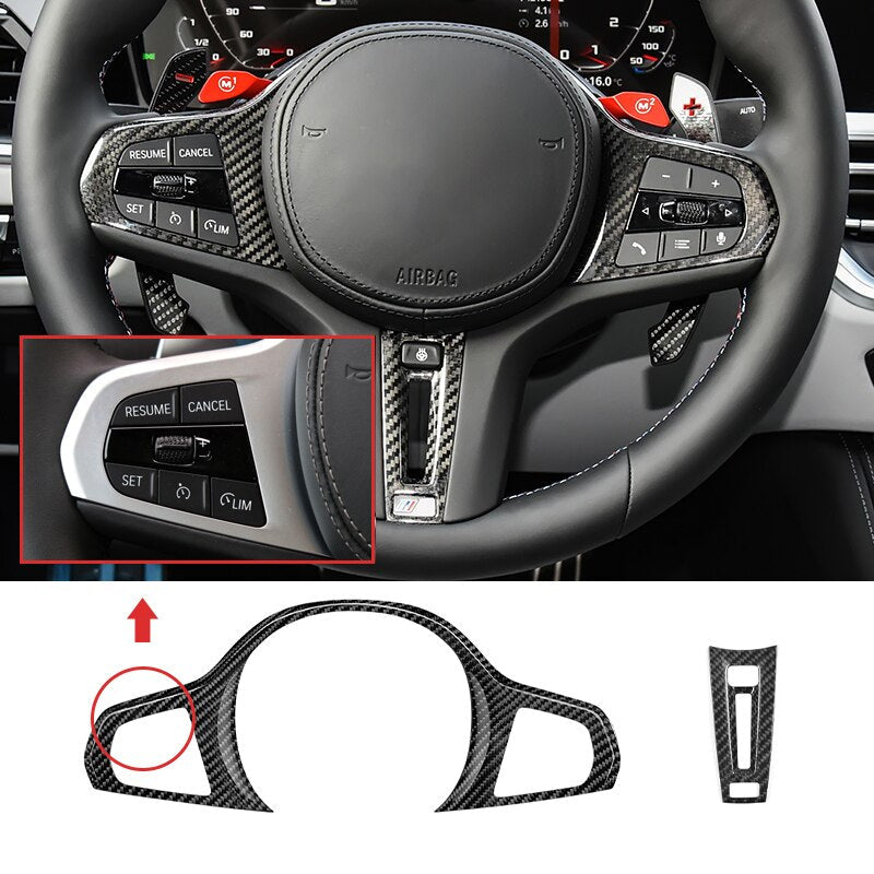 Carbon Fiber Steering Wheel Cover - BMW G Series - LIGHTLANE