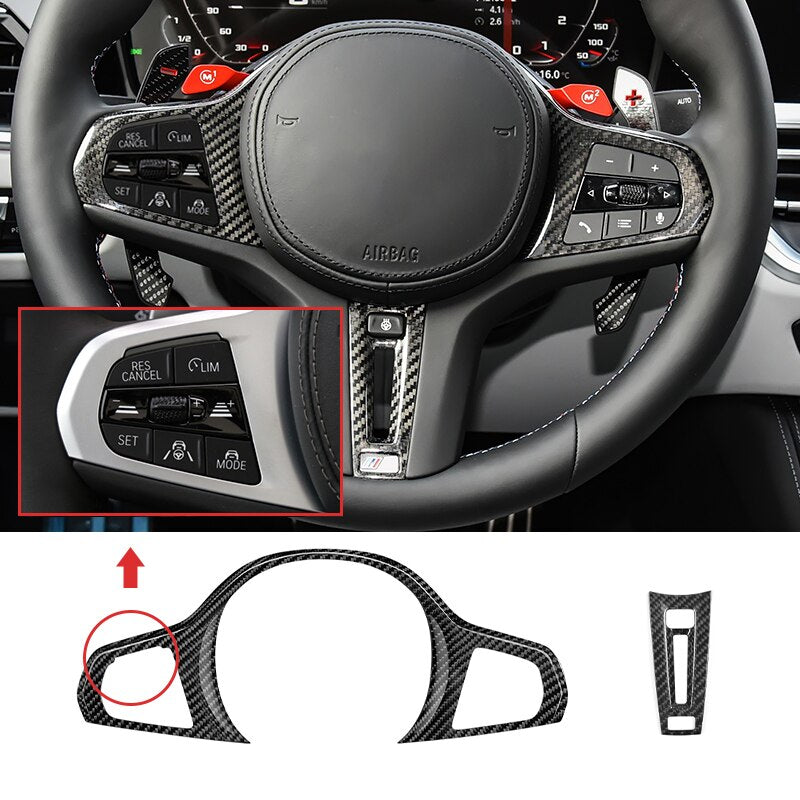 Carbon Fiber Steering Wheel Cover - BMW G Series - LIGHTLANE
