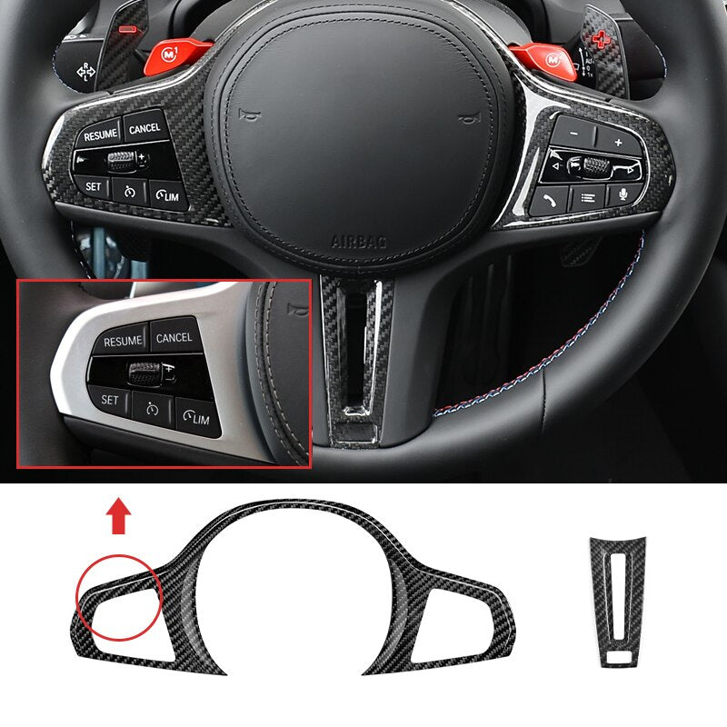Carbon Fiber Steering Wheel Cover - BMW G Series - LIGHTLANE